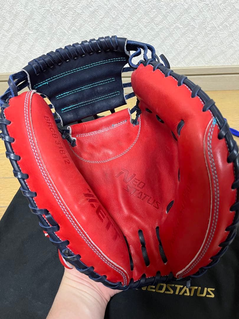 ZETT NEOSTATUS キャッチャーミット 赤青