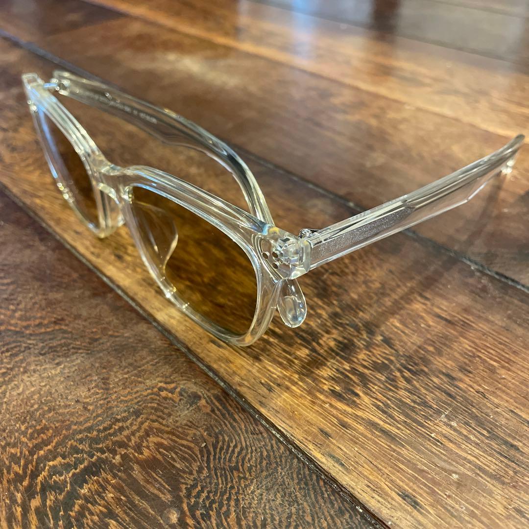 キムタク着用 同型同色 クリアフレーム サングラス