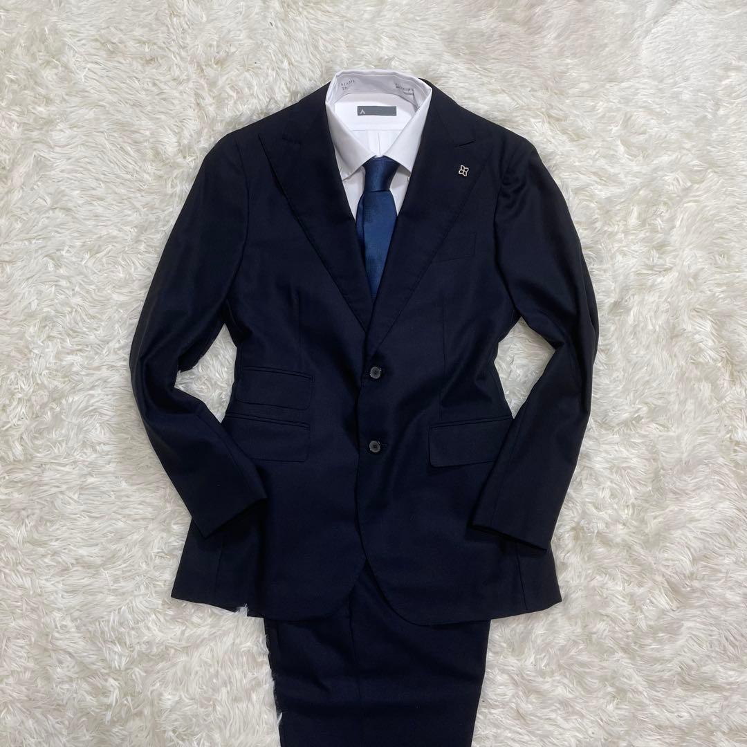 TAGLIATORE サルトリアーレ ネイビー ウール 3ピース スーツ 44