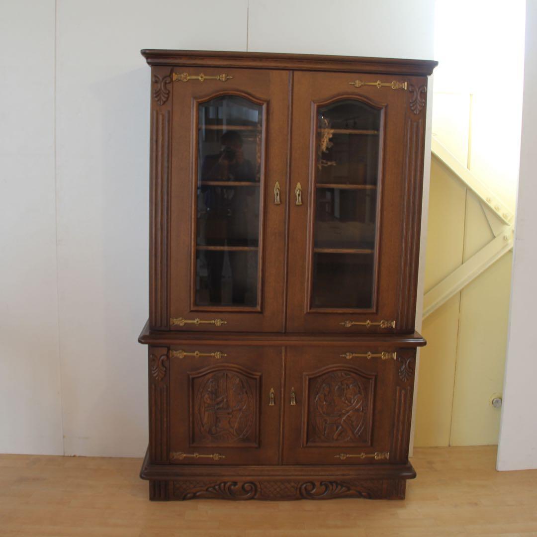 値下げ！国産木製キャビネット ナラ材 展示未使用品