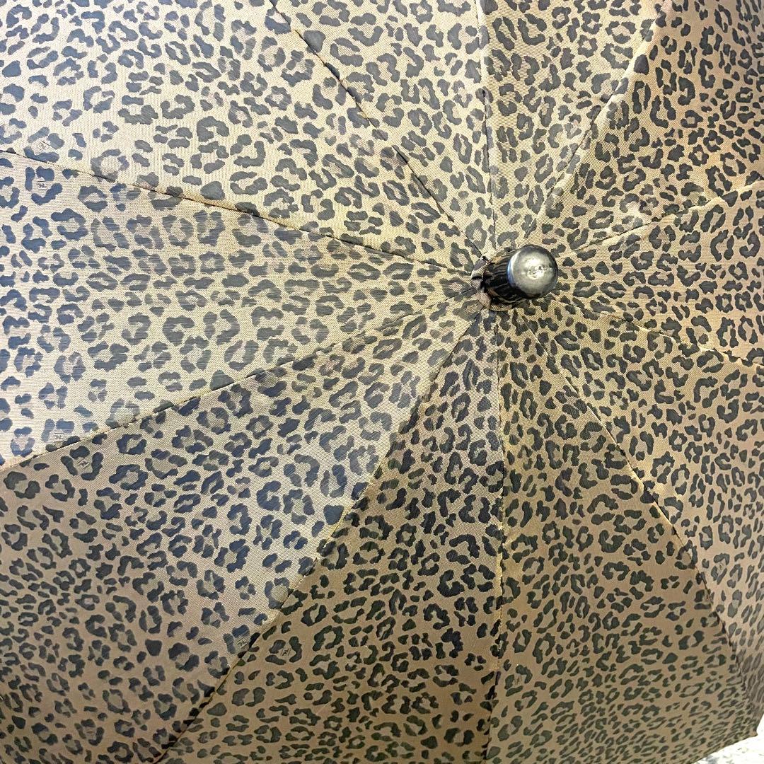 【美品】FENDI フェンディ ブランド 傘 レオパード 豹柄 ブラウン系