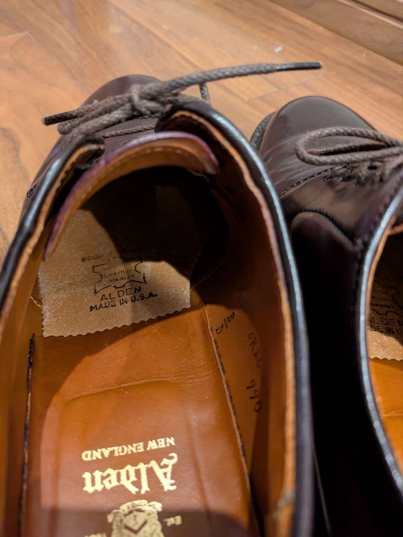 【しばた】Alden 990 コードバン US7 純正シューツリー付