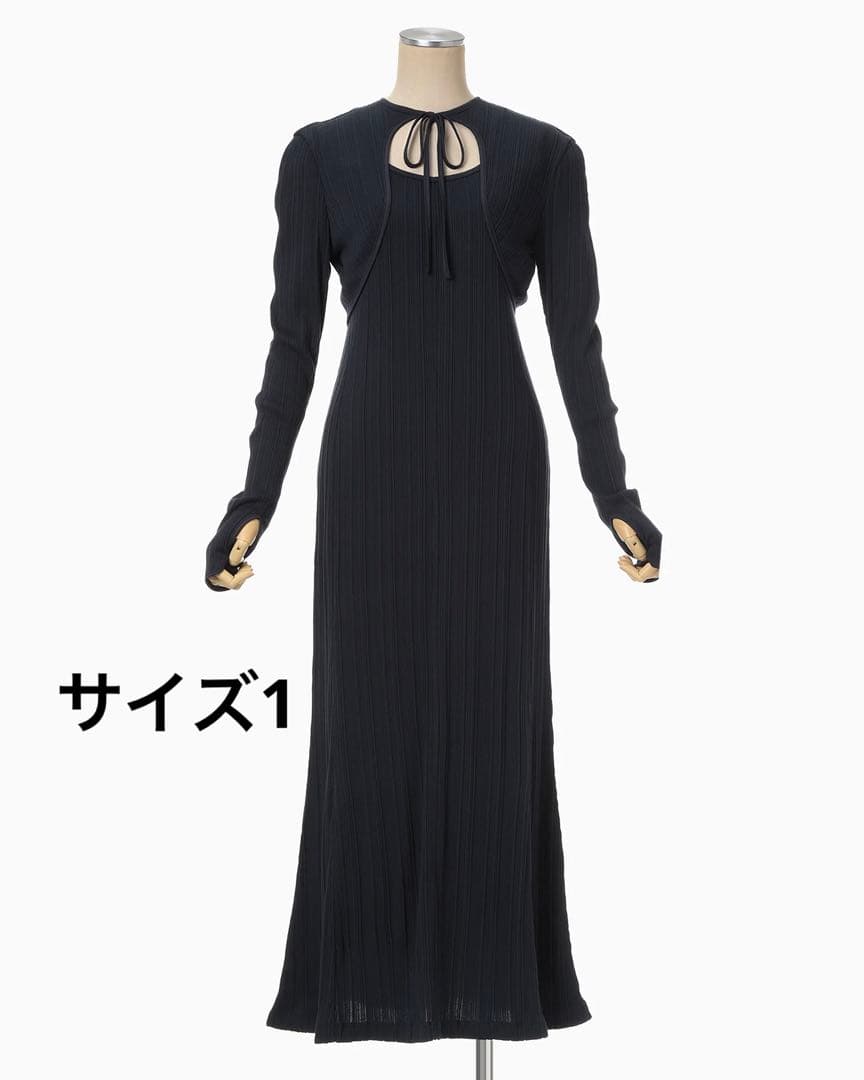 Mame Kurogouchi Cotton2wayDress ランダムリブ