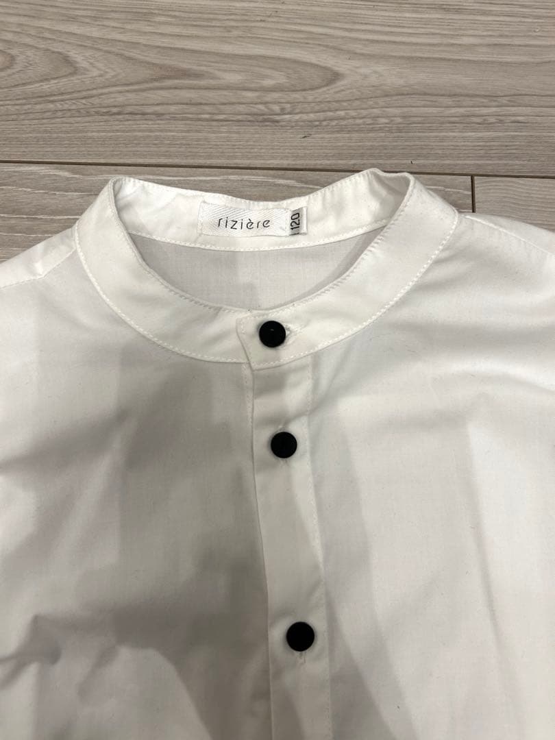 riziere　ノーカラージャケットセットアップ　バンドカラーシャツ120