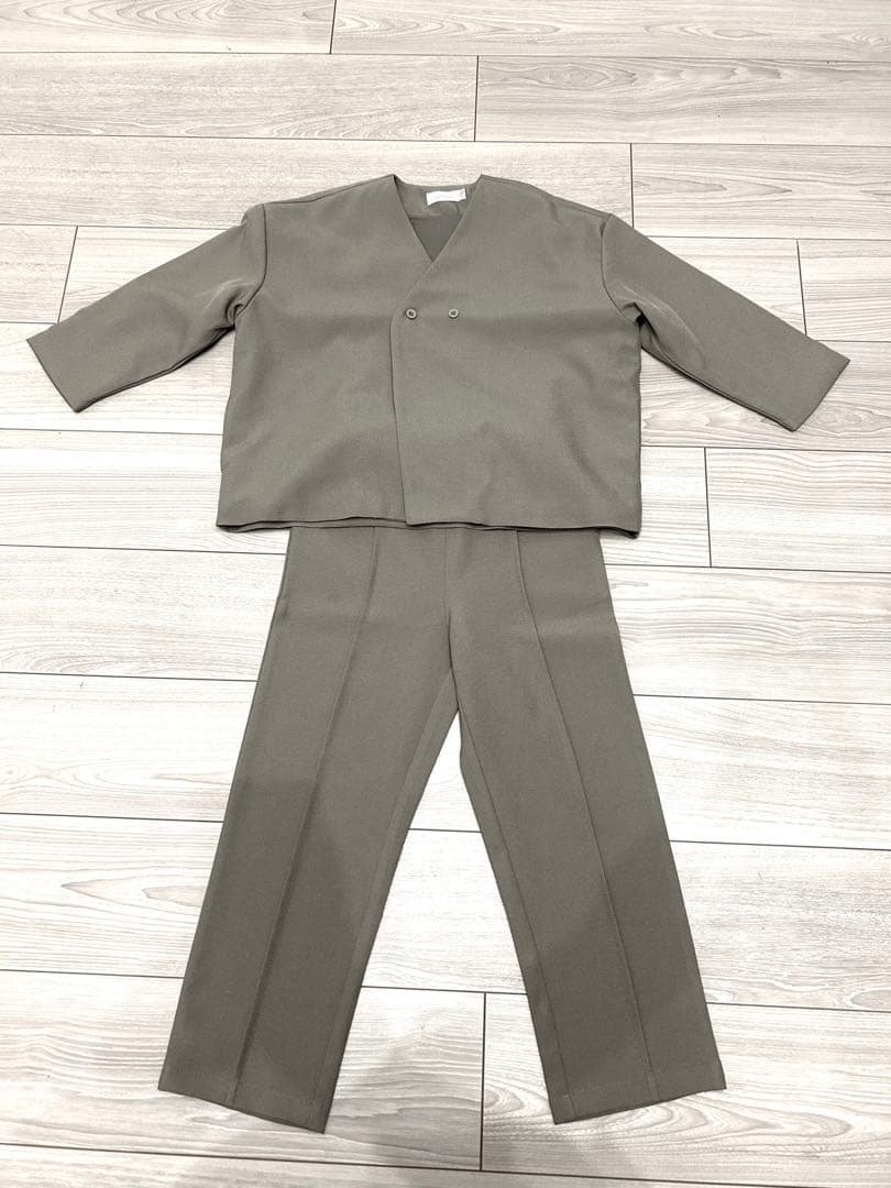 riziere　ノーカラージャケットセットアップ　バンドカラーシャツ120