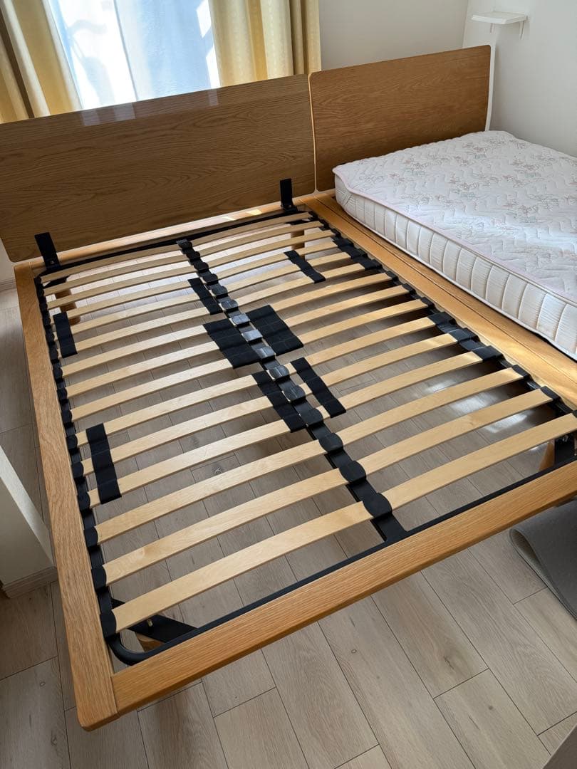 無印良品　ベッドフレーム ダブル　オーク