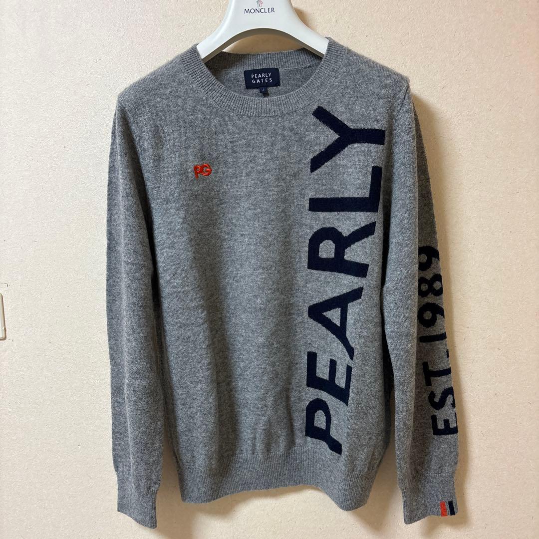 ◇新品◇ PEARLY GATES カシミヤ100%グレー セーター サイズ2