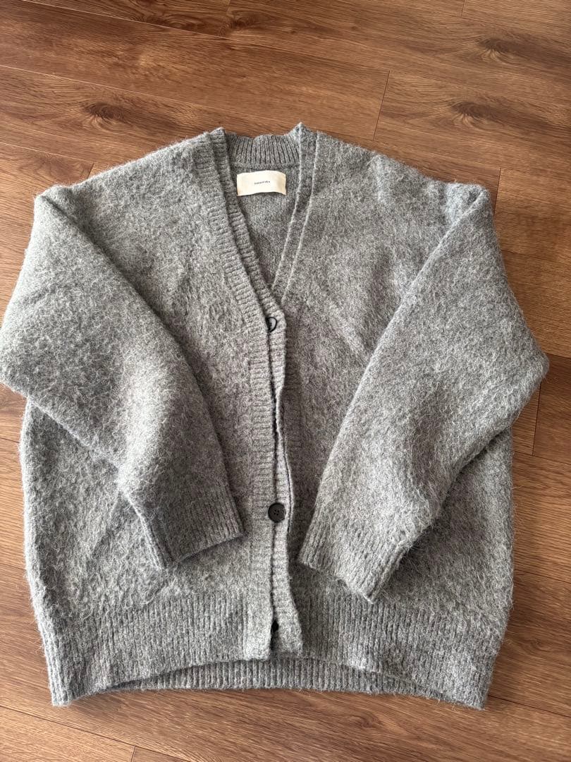 todayful brushd V neckカーディガン