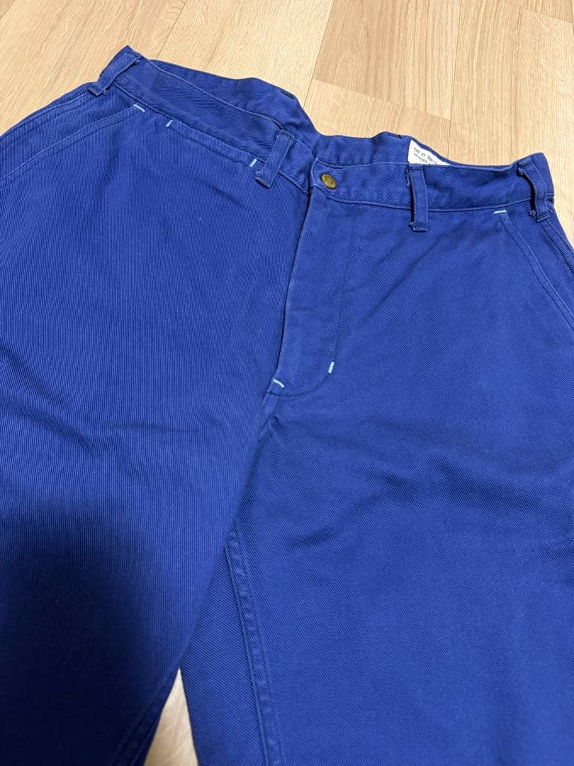 BONCOURA イングリッシュツイルインクブルーワークパンツ　ボンクラ 34