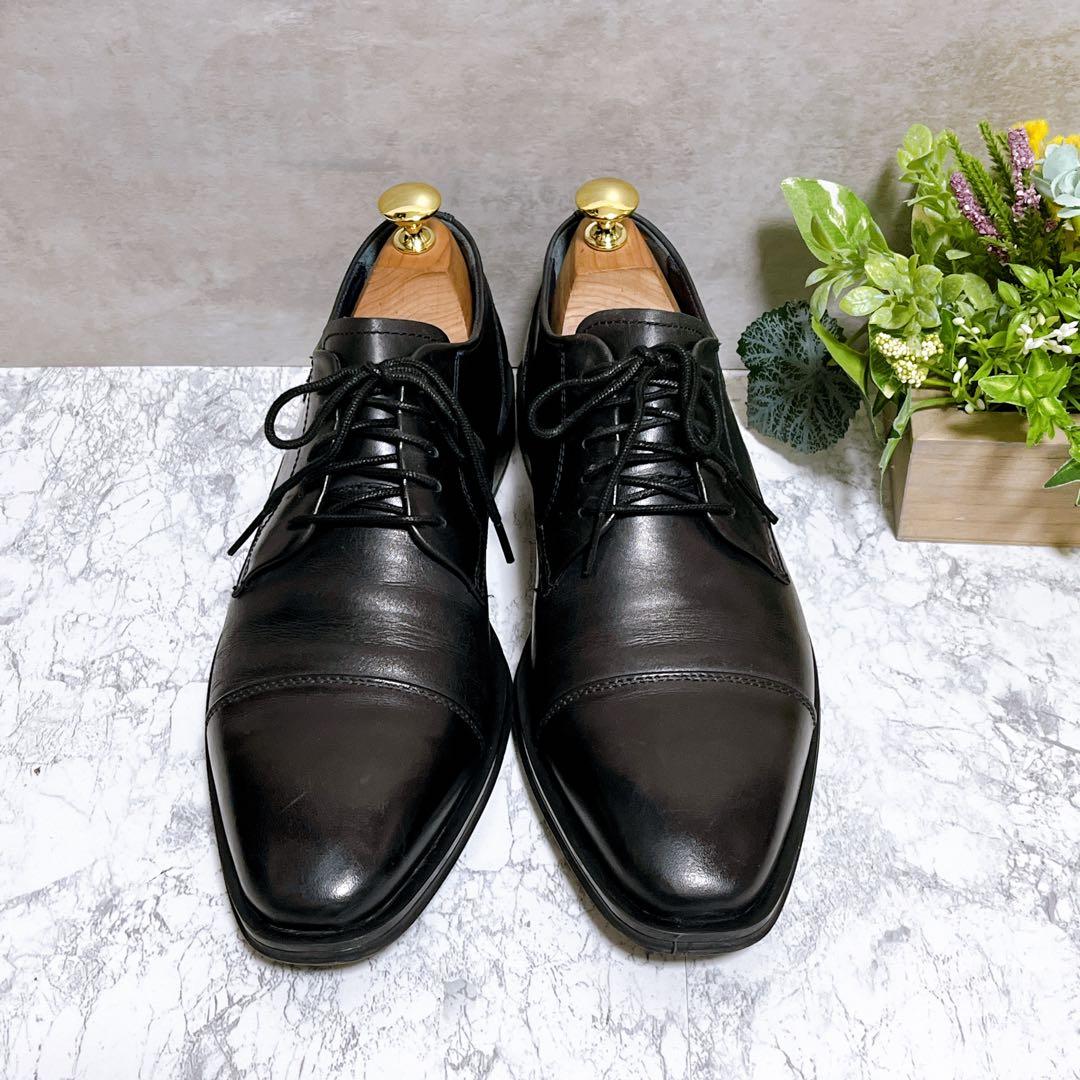 【COLE HAAN コールハーン】ドレスシューズ 革靴 キャップトゥ 黒 美品