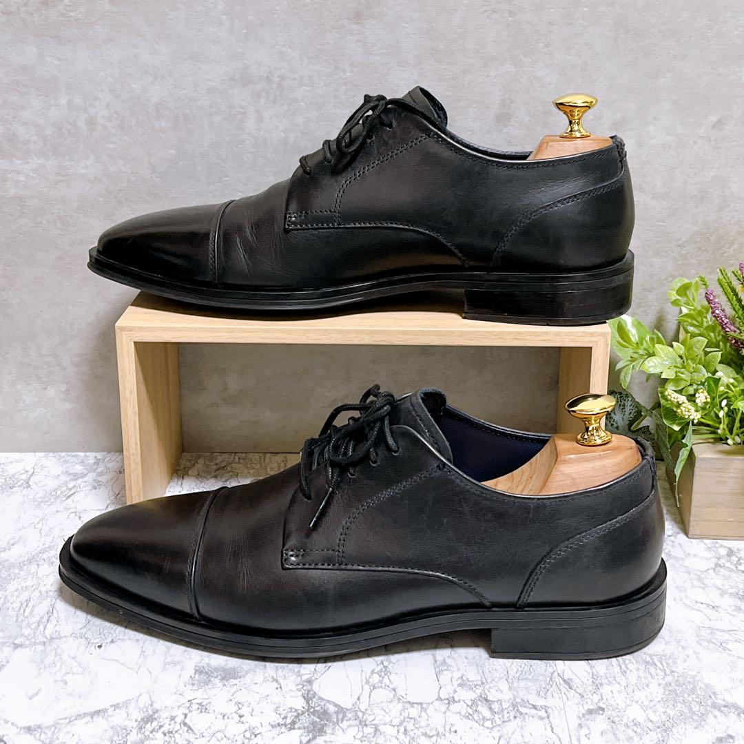 【COLE HAAN コールハーン】ドレスシューズ 革靴 キャップトゥ 黒 美品