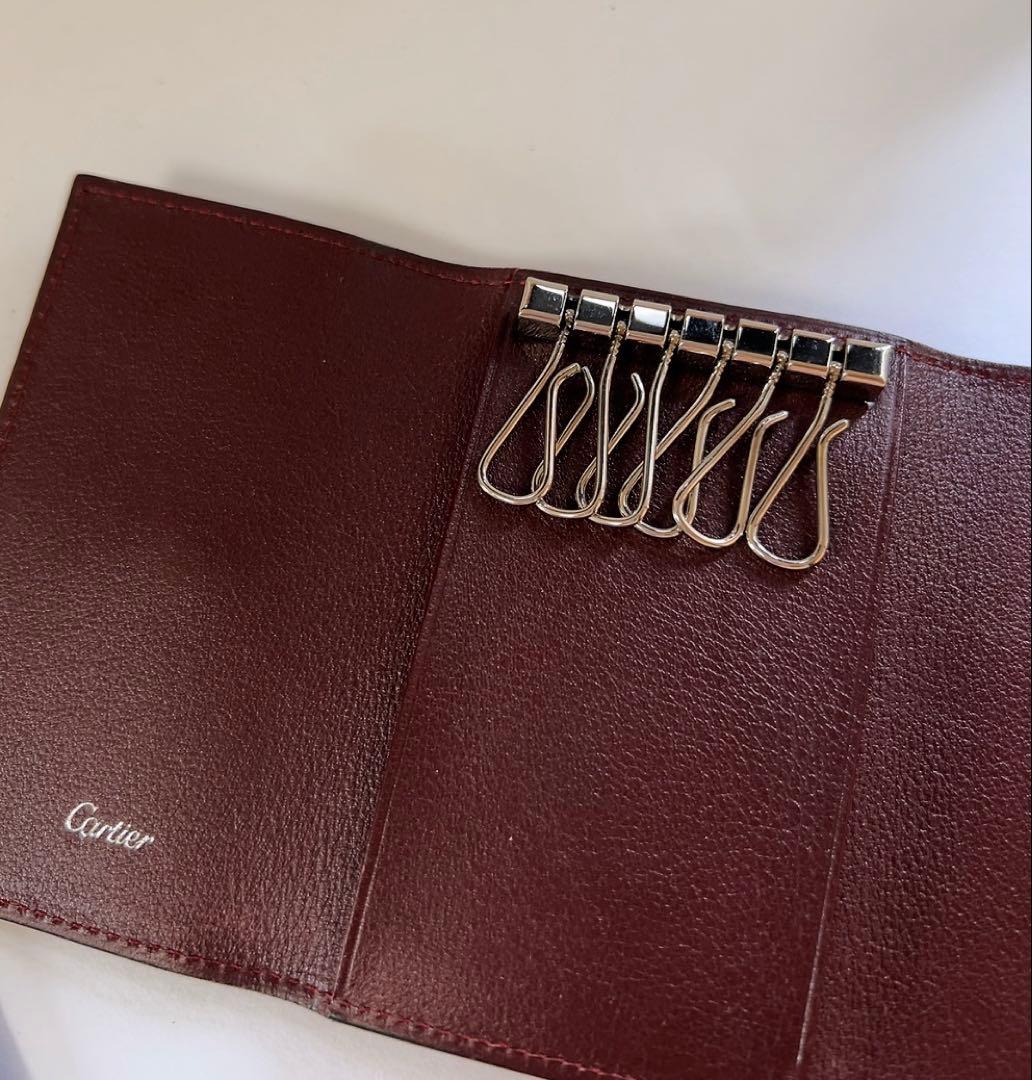 カルティエ　Cartier キーケース　未使用品　ブラック　黒　6連