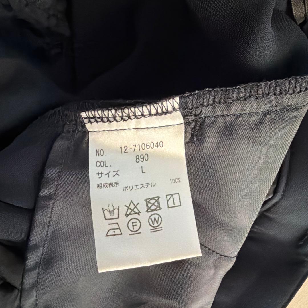 PLST (theory) 紺　ノーカラー　ジャケット パンツスーツ 上下セット