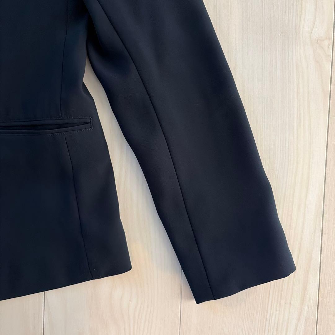 PLST (theory) 紺　ノーカラー　ジャケット パンツスーツ 上下セット