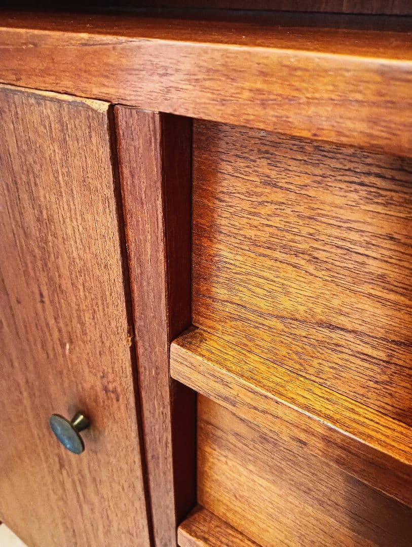 希少 チーク　カップボード　下部のみ　食器棚　キャビネット