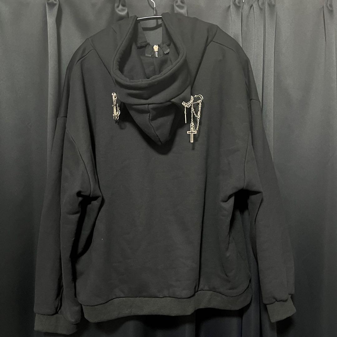 volcan&aphrodite ネコ耳ロゴZIPパーカー