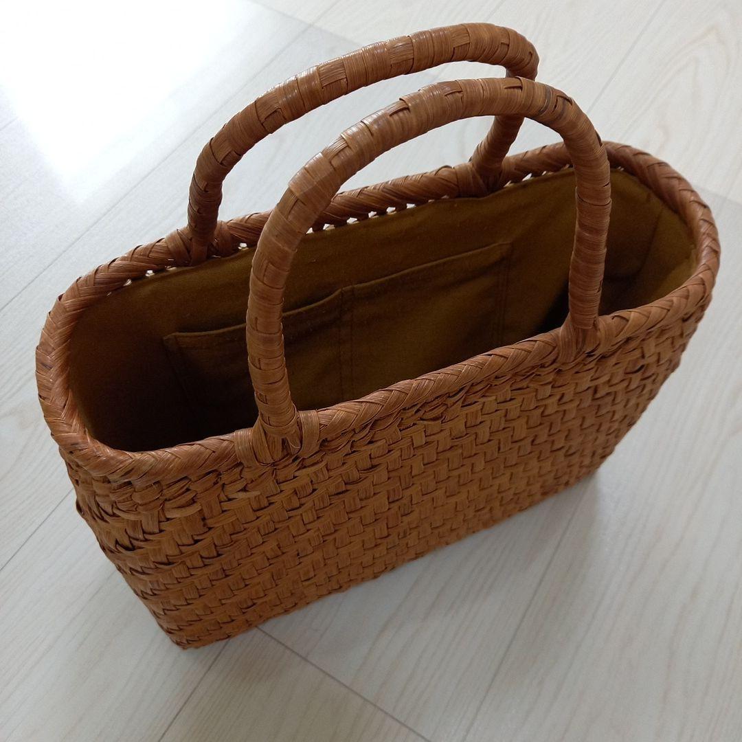 美品、高級、山葡萄バック、手編み、内ポケット有り、ハンドバッグ