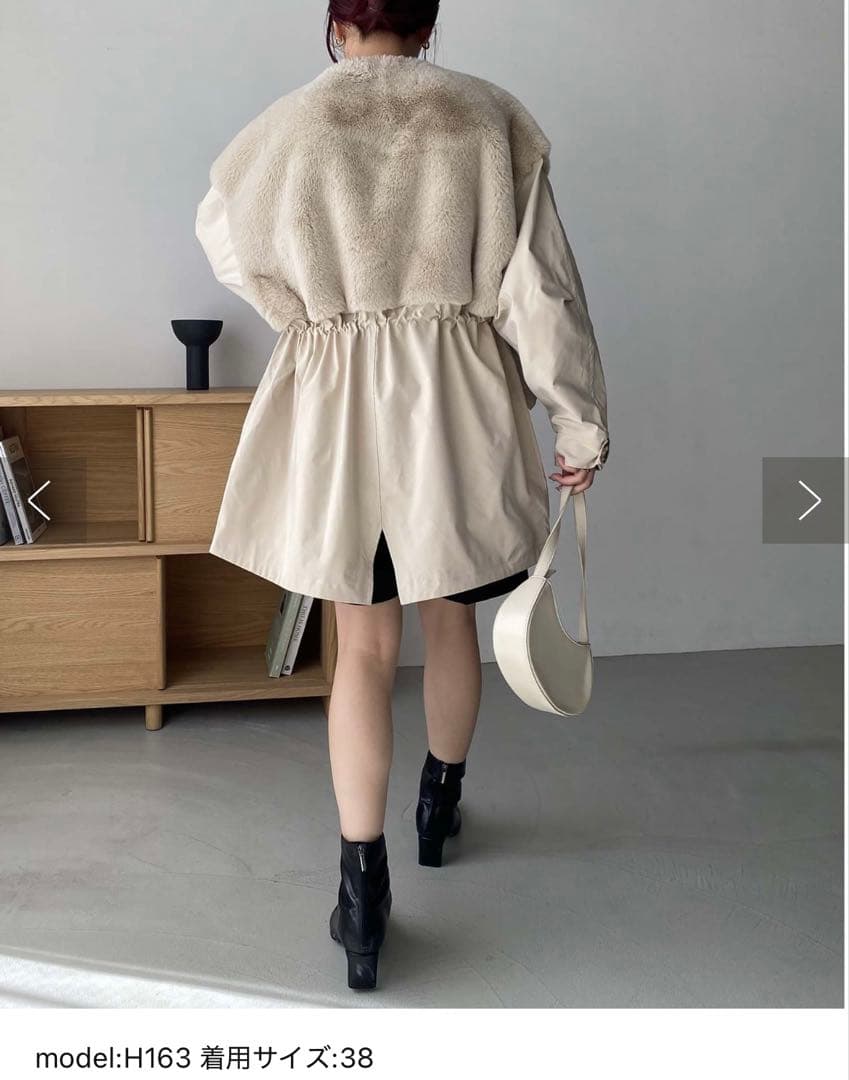 値下げ【美品】CAPRICIEUX LE'MAGE ファードッキングモッズコート