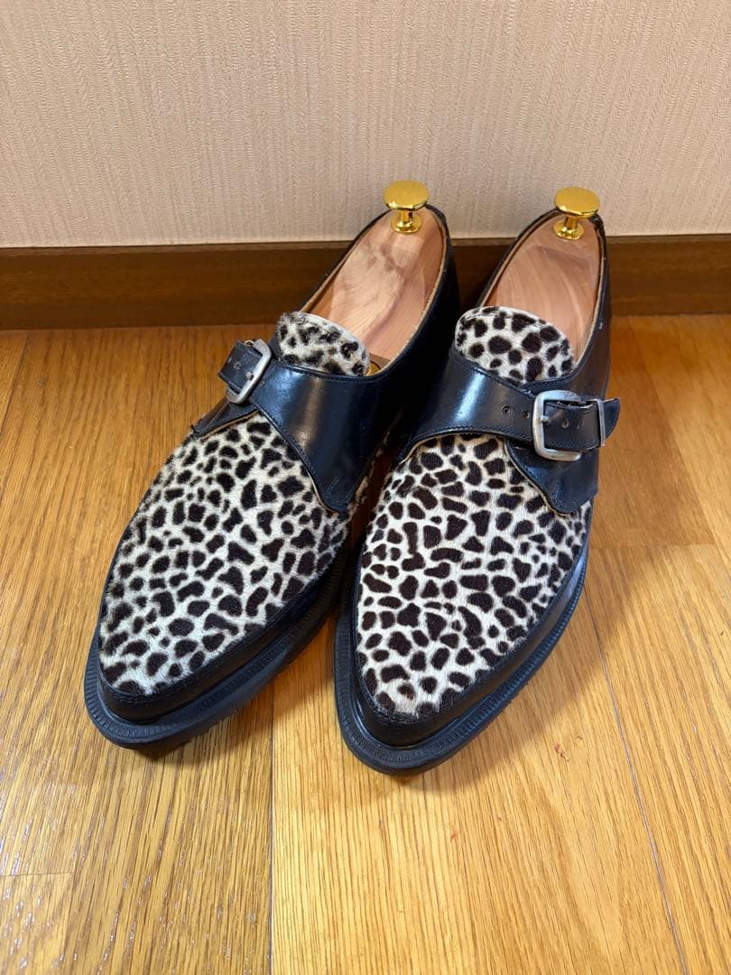 【未使用】ドクターマーチン uk8 ヒョウ/レオパード柄 ハラコ