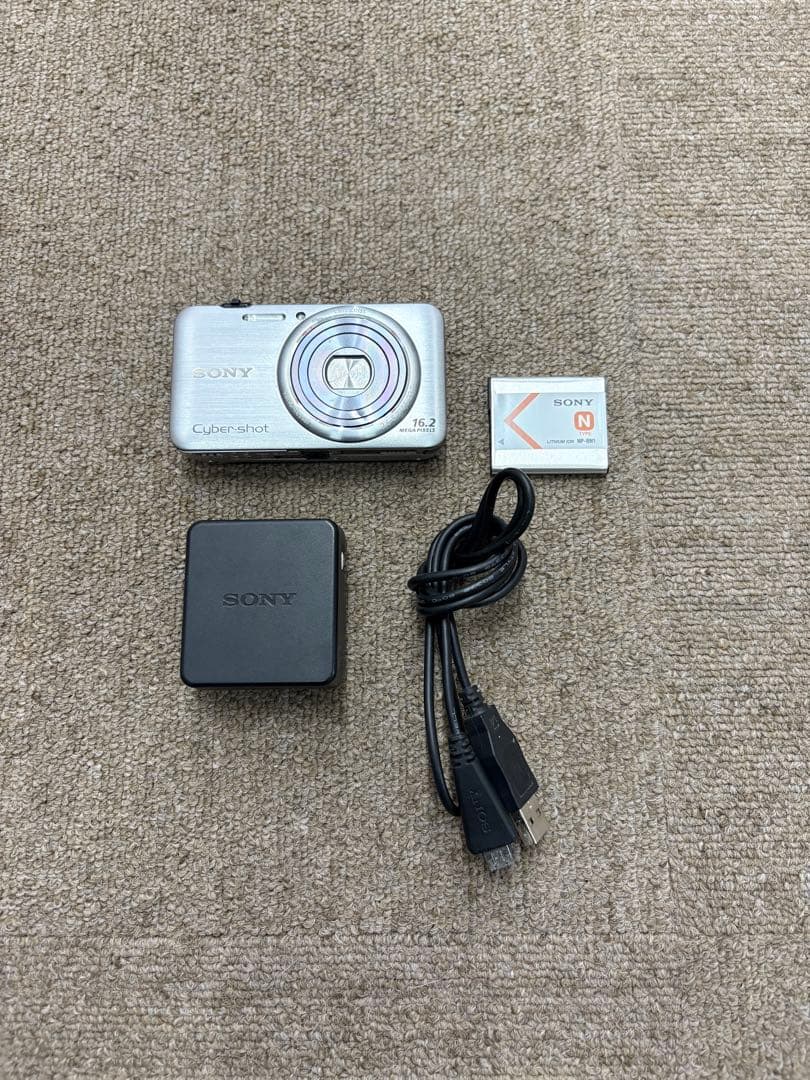 【美品】ソニー SONY DSC-WX7 コンデジ シルバー 動作品 純正品