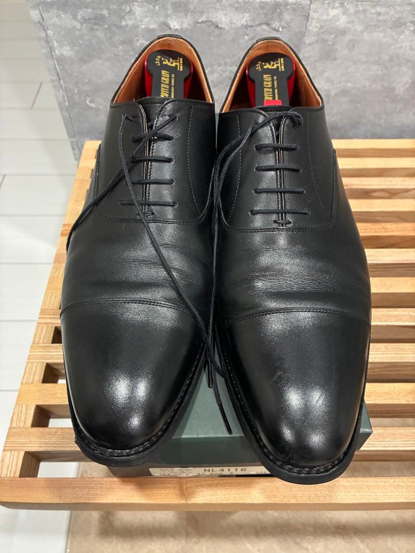 （良品）スコッチグレイン ストレートチップ NL4116 黒 27cm