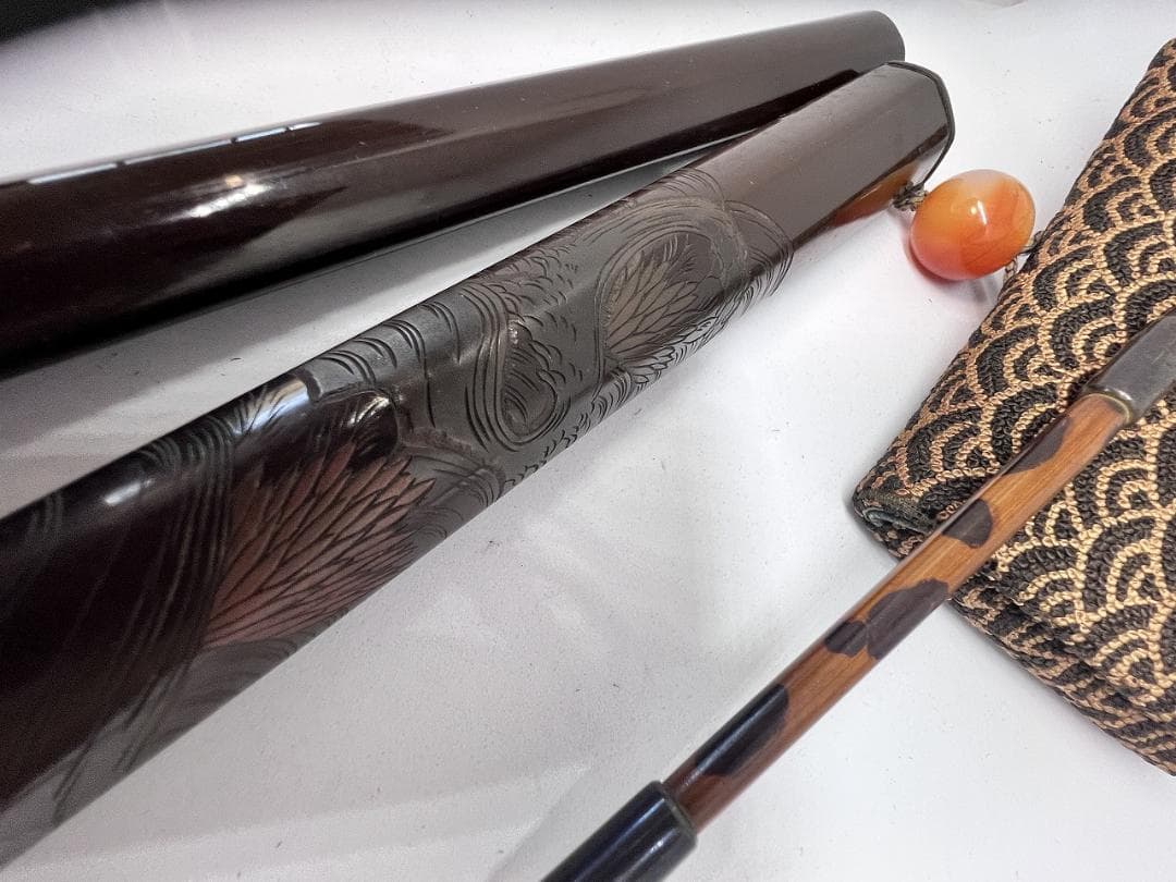 煙草入れ　かます　差し　江戸期　サガラ織　２組セットで