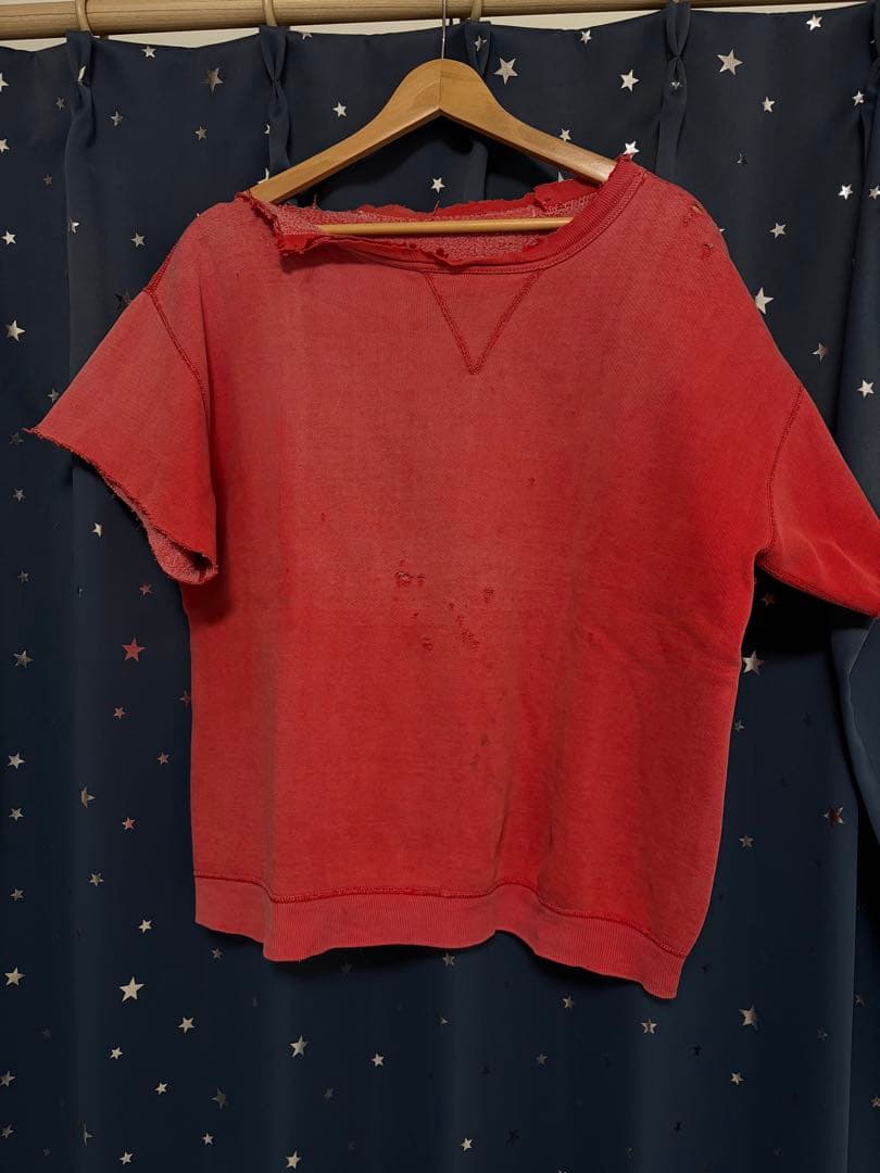 k*0様 ヴィンテージ 50s〜60s 半袖スウェット 前V フェード