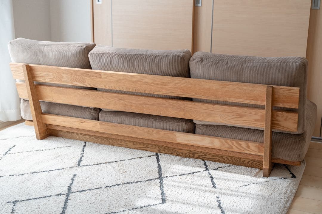 【コリキ】MOMO NATURAL/クラウドローソファ3P/オットマン別売