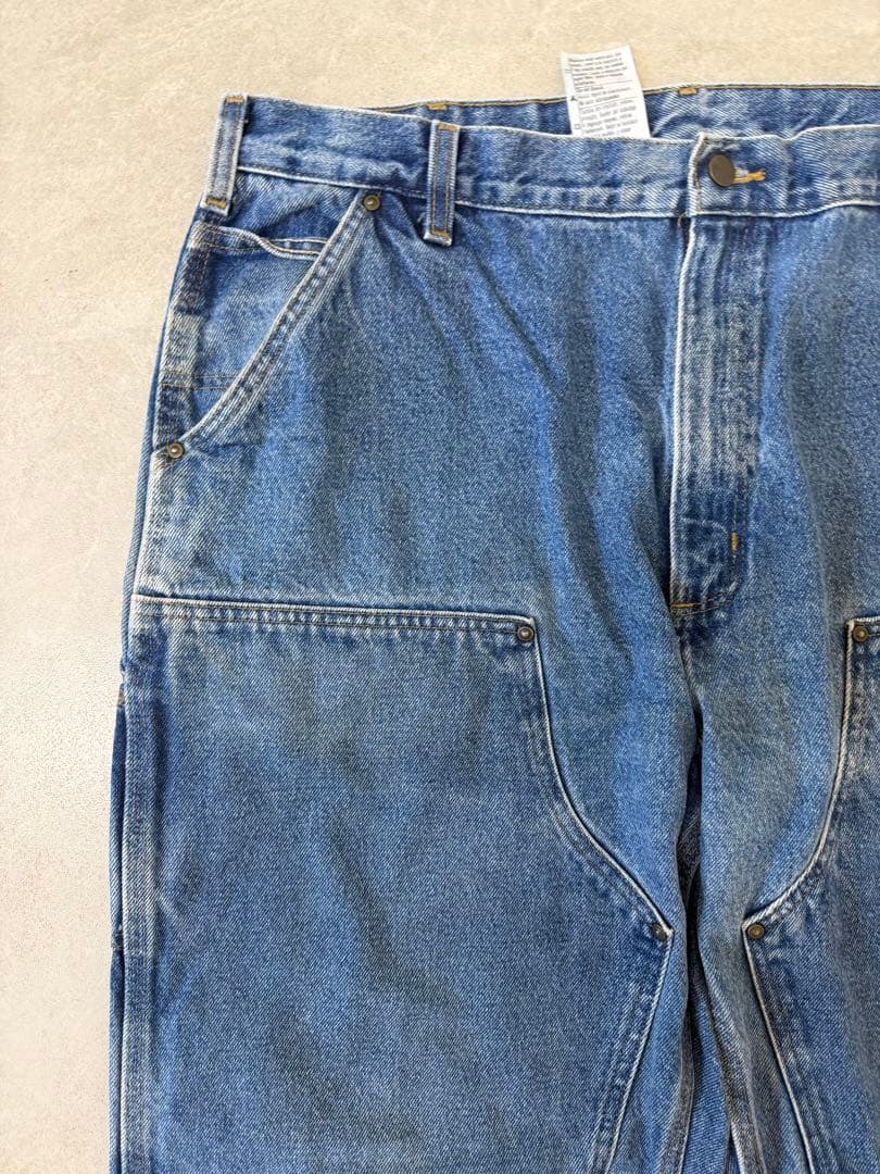色落ち抜群 carhartt ダブルニーペインターパンツ デニム 40x32