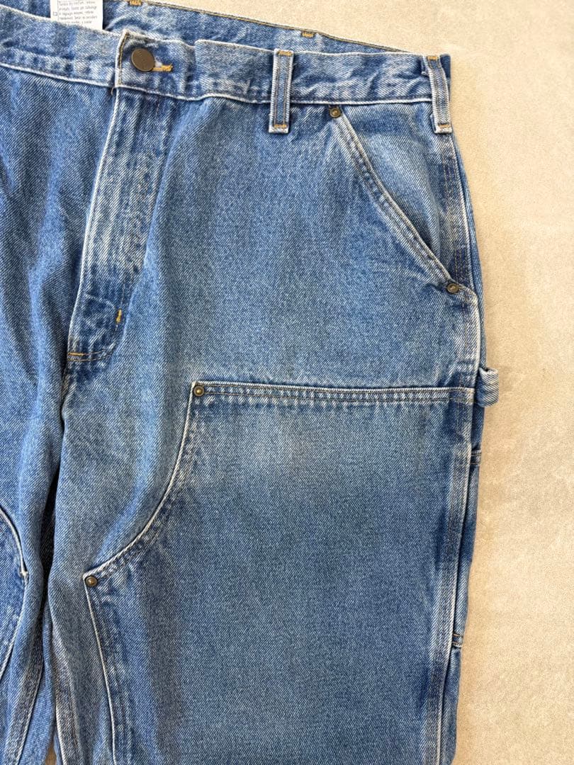 色落ち抜群 carhartt ダブルニーペインターパンツ デニム 40x32