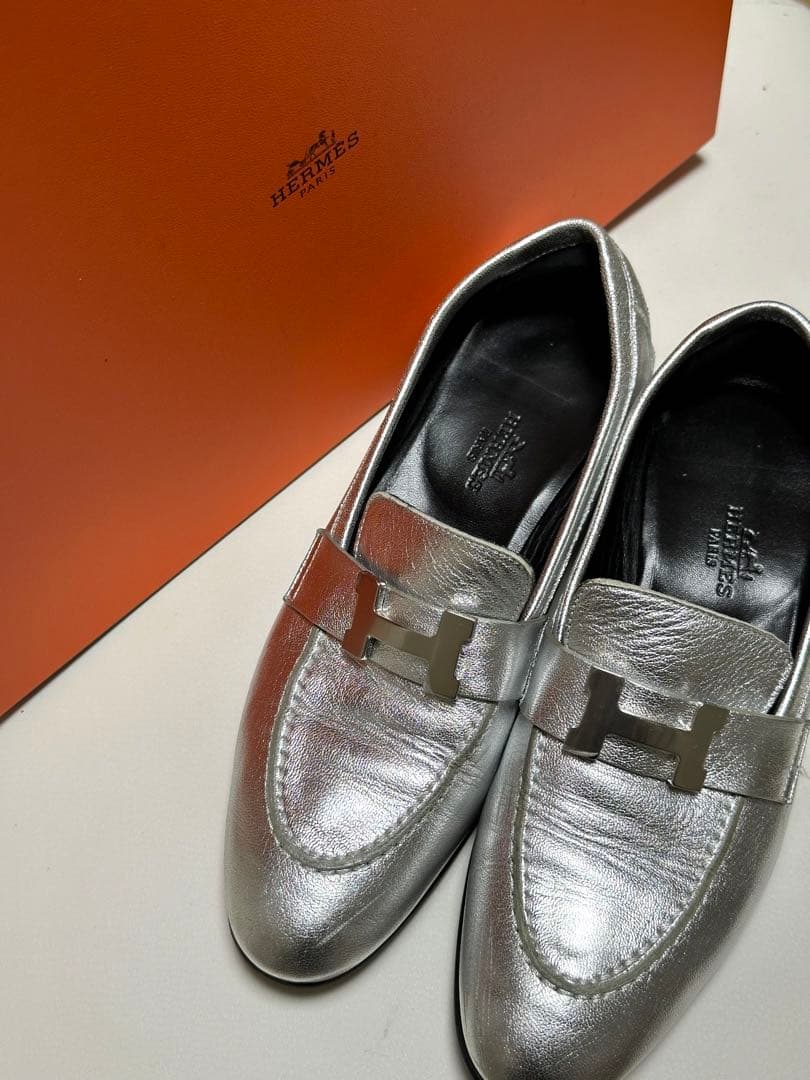 HERMES モカシンパリ　ローファー