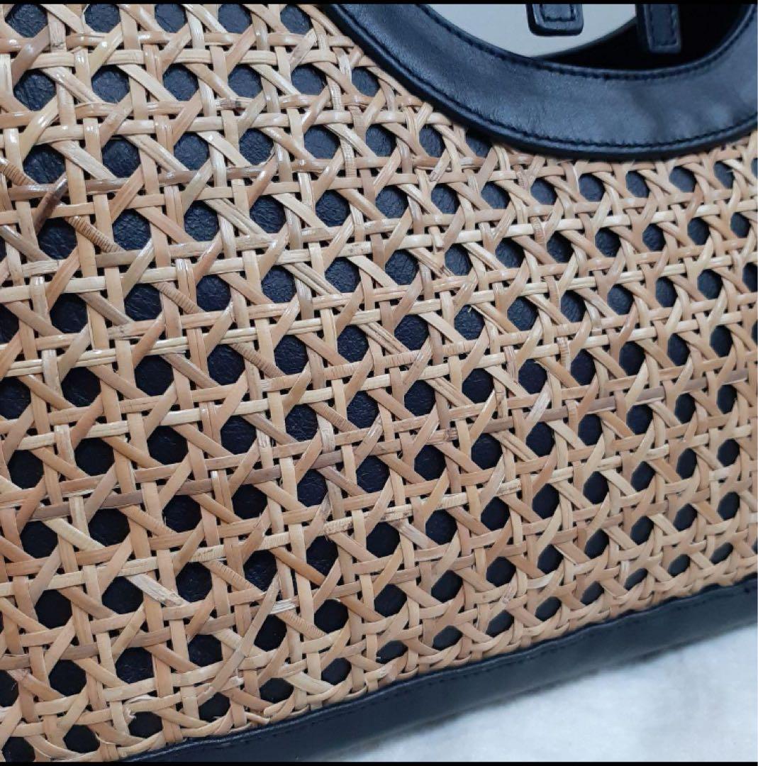 【PELLICO/ペリーコ】 レザー×ラフィア かごバッグ