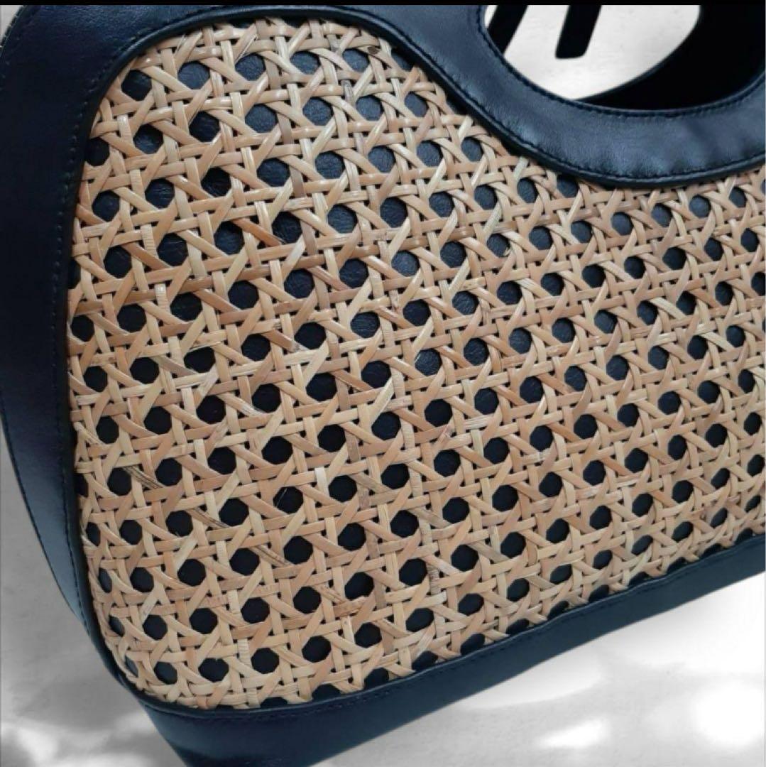 【PELLICO/ペリーコ】 レザー×ラフィア かごバッグ