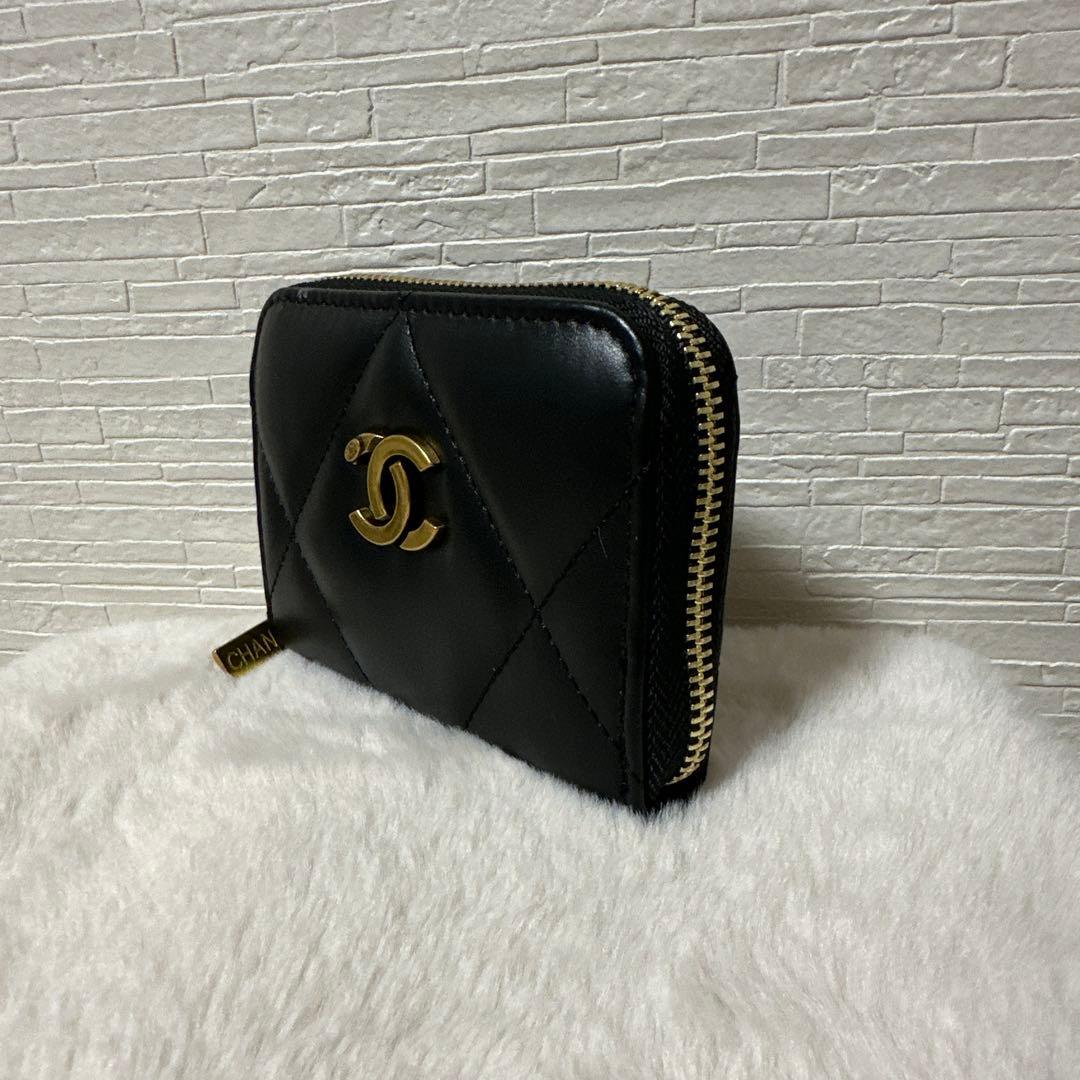 CHANEL 黒 レザー ノベルティ ケース