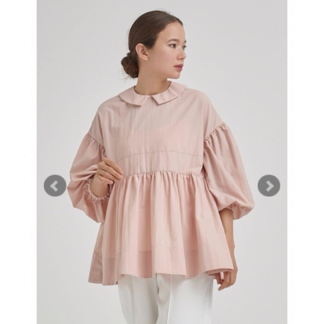 yori フラットカラーティアードブラウス