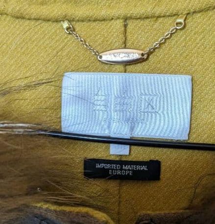 自由区　ポンチョコート　ウール　美品　リバーコート　ファー　ラクーン