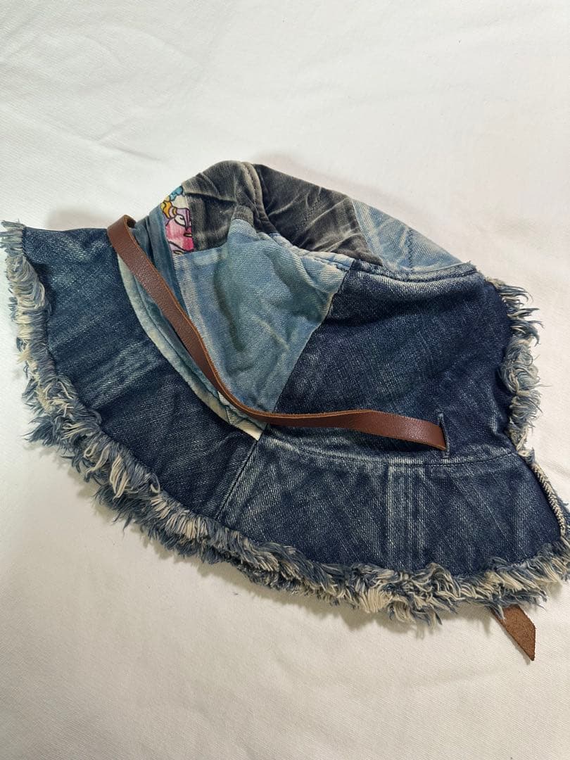 KAPITAL パッチワークフリンジデニムハット