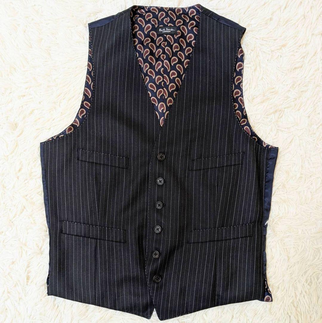 ポールスミス ゼニア スリーピース ペイズリー ストライプ M