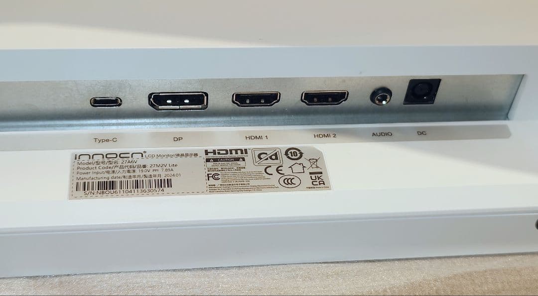 ディスプレイ・モニター本体 Innocn 27M2V Lite / 27A6V 4K 160Hz HDR