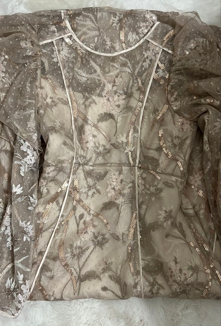 SNIDEL スナイデル　シャイニーエンブロイダリーワンピース　PBEG 0