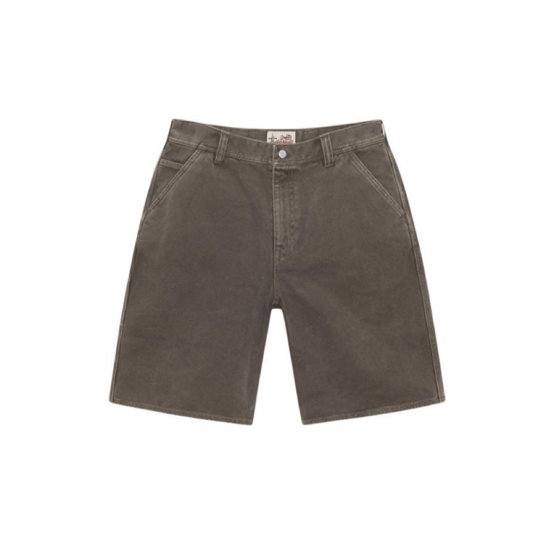 パンツ STUSSY Work Short Washed Canvas Brown