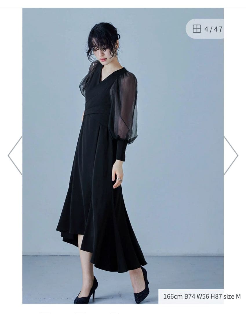 クロスデザインブラウスセットドレス 結婚式パーティードレスオケージョン