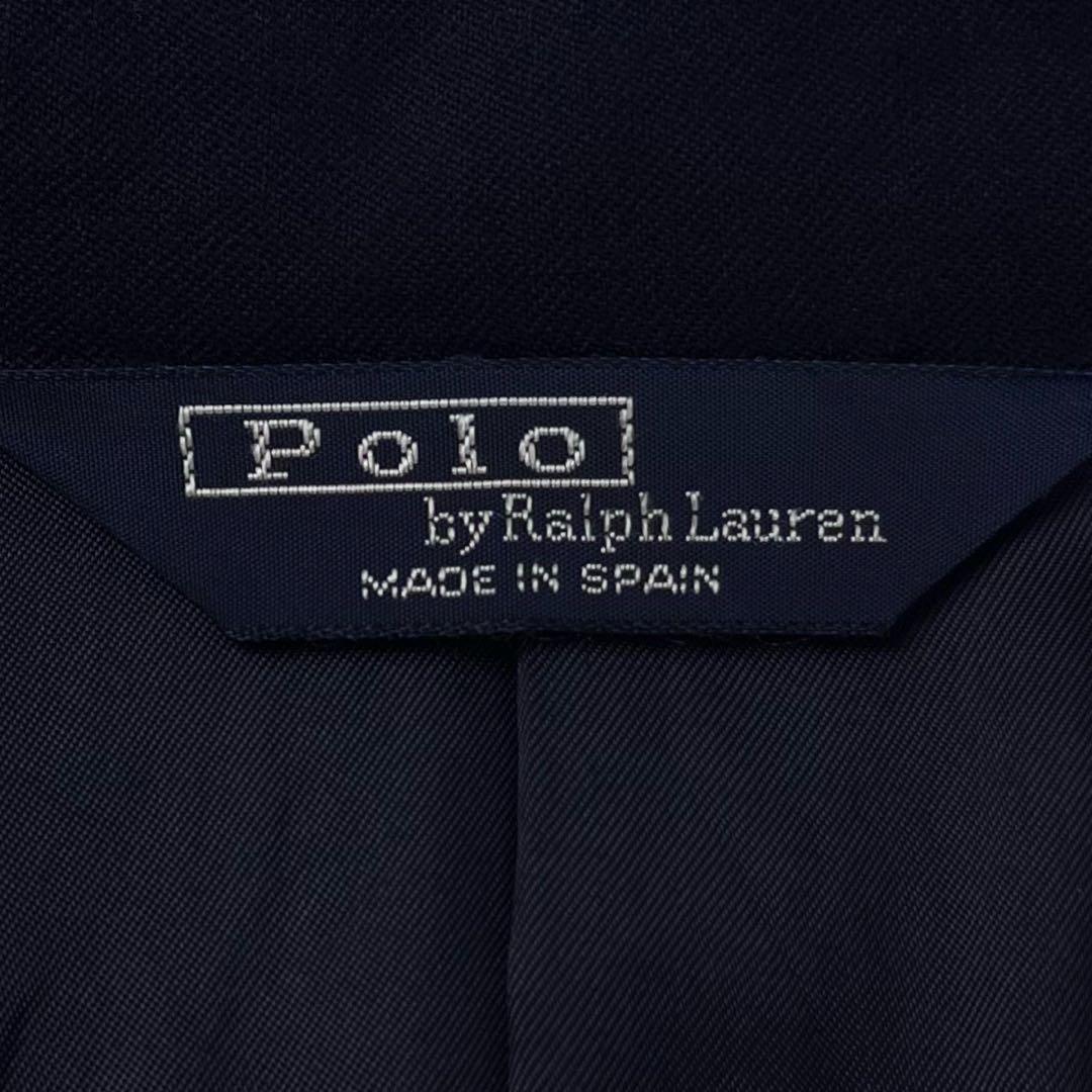 極希少 スペイン製 ポロ ラルフローレン 紺ブレ ヘルメットロゴ 金ボタン 42