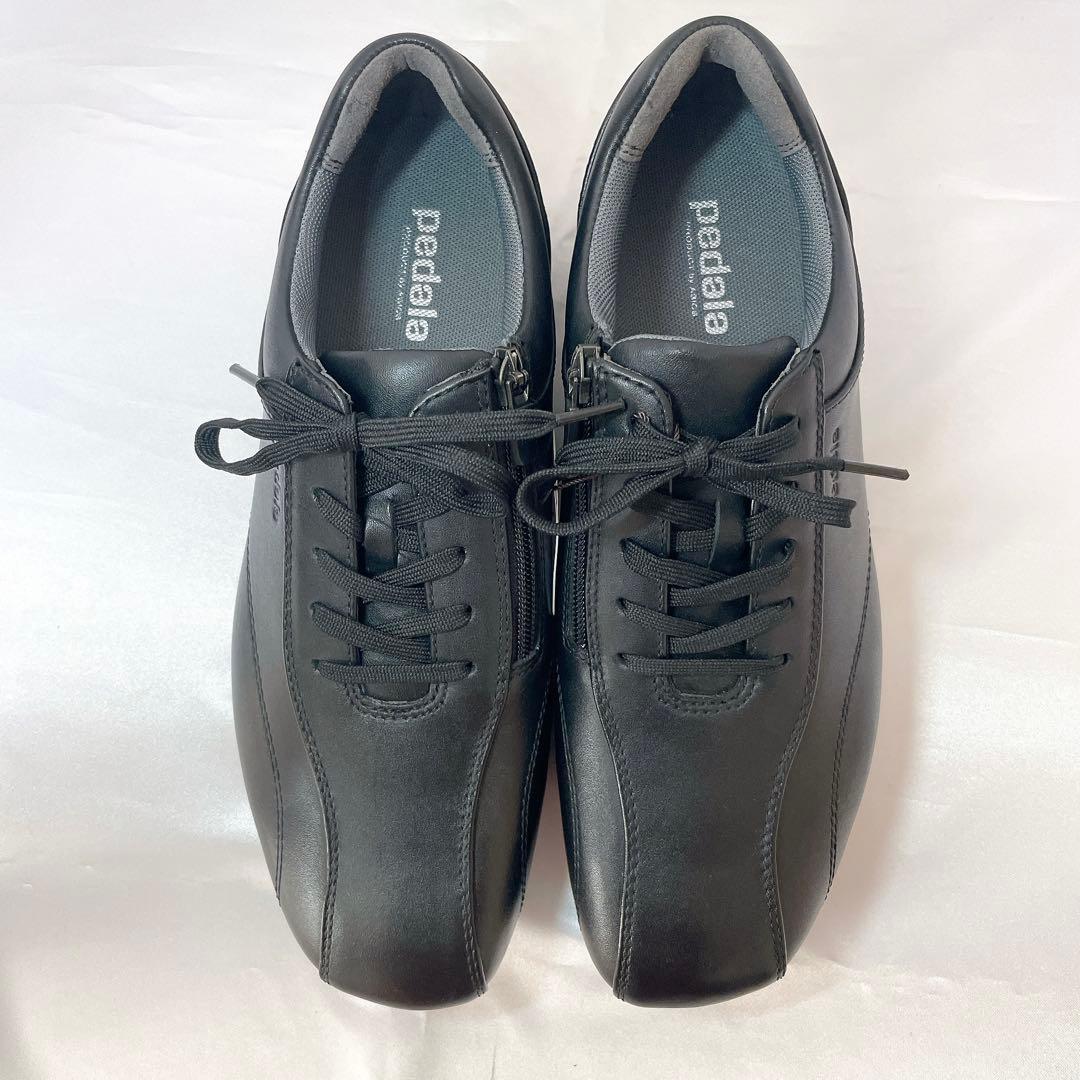 【タグ付き未使用】 アシックス ペダラ26cm ビジネスシューズ サイドジップ