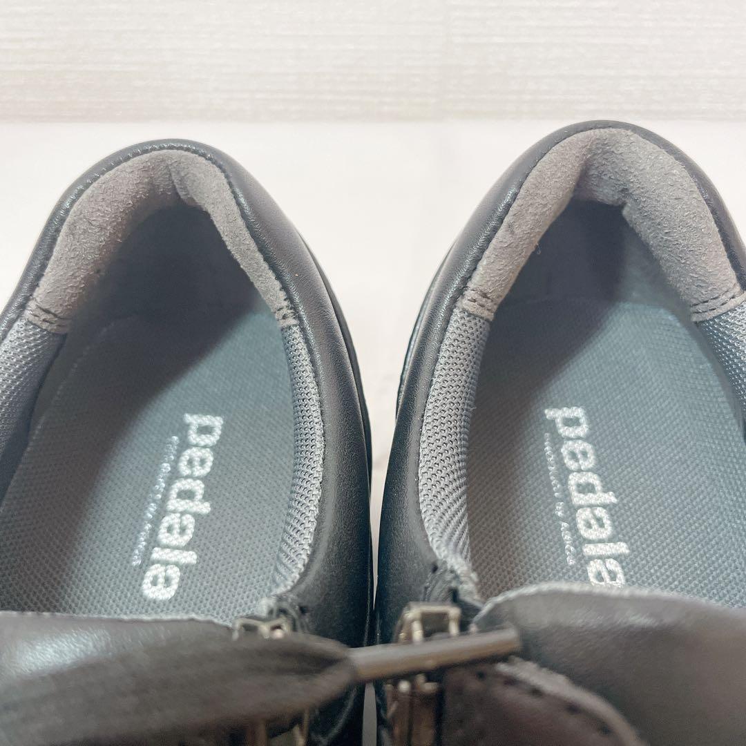 【タグ付き未使用】 アシックス ペダラ26cm ビジネスシューズ サイドジップ