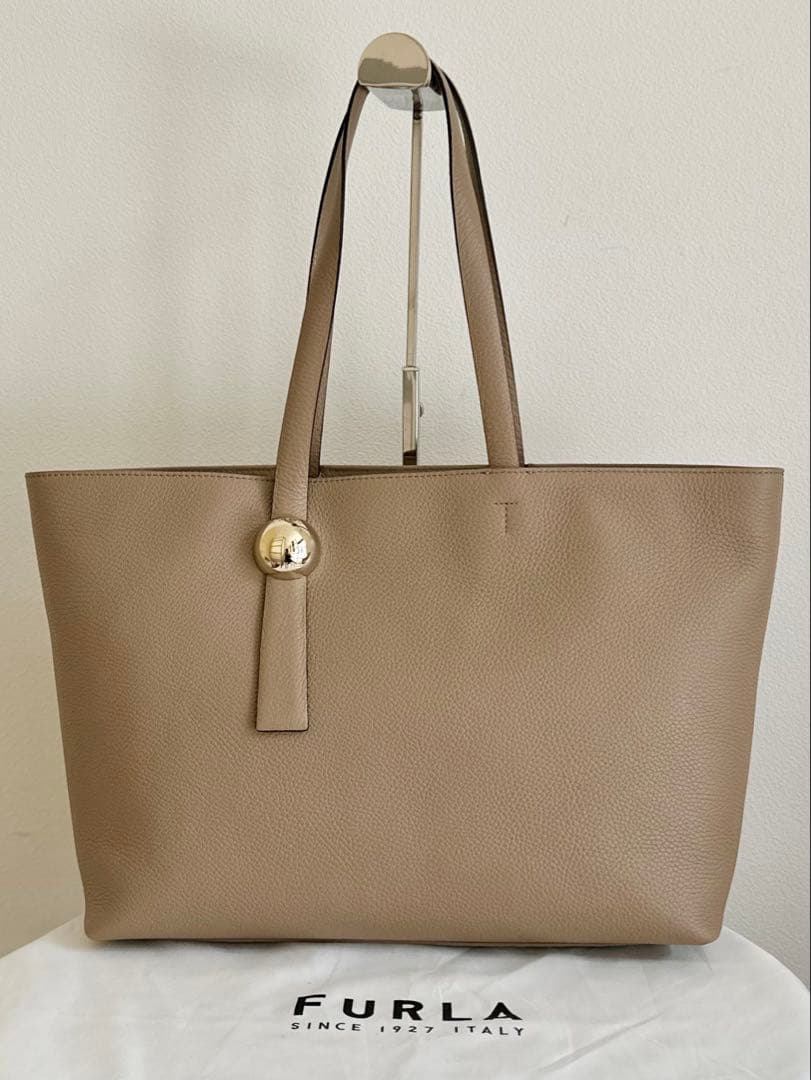 ◇【未使用・保管品】FURLA フルラ スフェラ L トートバッグ ベージュ◇