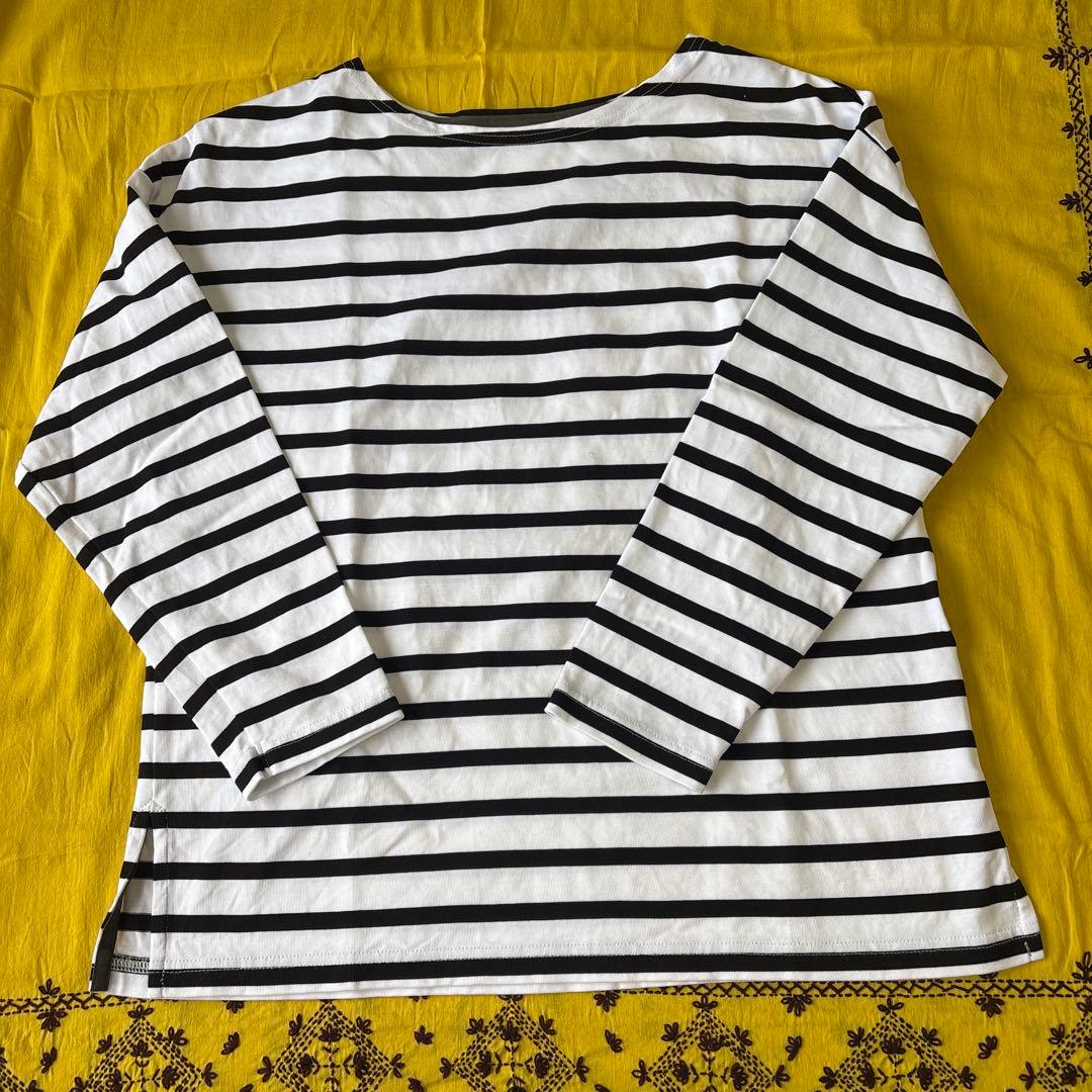 未使用！OUR⭐︎綿100%の長袖ボーダーカットソー