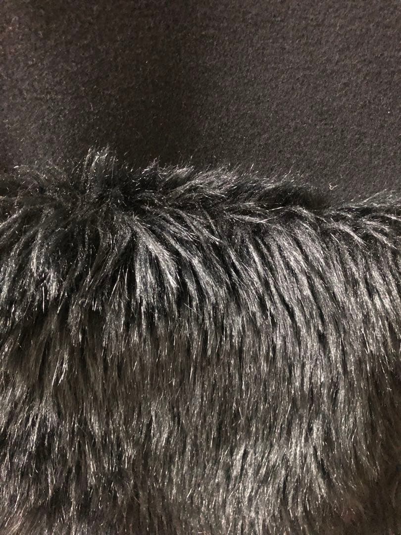 YOKO CHAN ファー付き ラップスタイル ロングコート 38