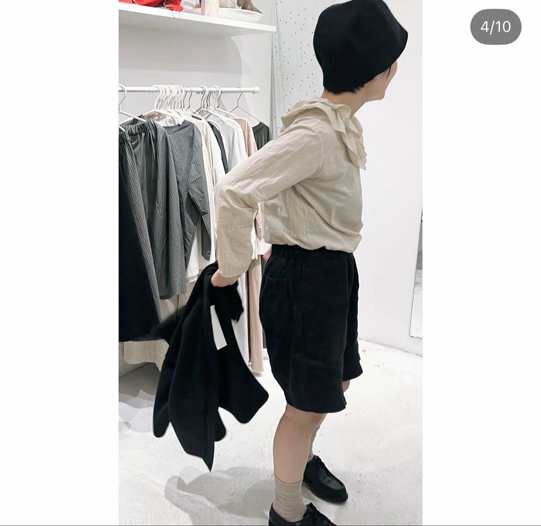 定価22,000円 新品タグ付き★yoli シンプルフリルブラウス オフホワイト