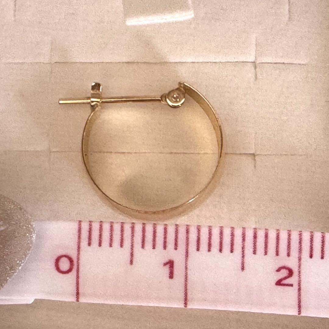 K18 ムーンピアス　フープピアス　月甲　5×13 片耳